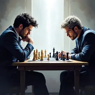 Magnus Carlsen jouant contre capablanca