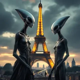 Des aliens sur la tour Eiffel